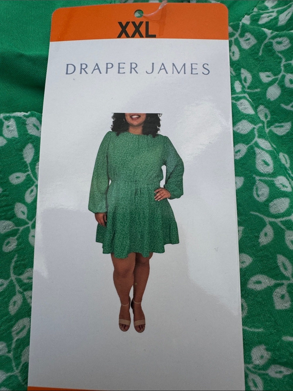 Draper James Emerald Green Long-Sleeve Fit & Flare Dress